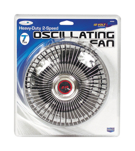 Custom Accessories - 40009 - 12 volt Black Oscillating Fan - 1/Pack