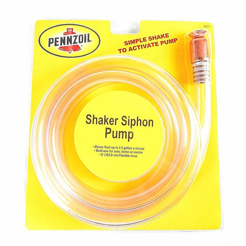 Custom Accessories - 36673 - Pennzoil Hand Operated Plastic 72 in. Siphon Pump