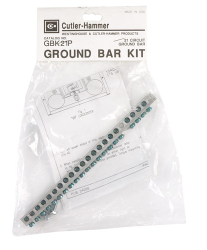 Cutler-Hammer - GBK21P - 21 space 21 circuits Bolt-On Mount Ground Bar Kit