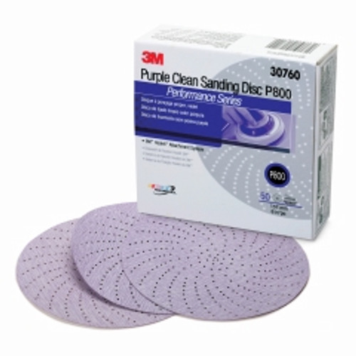 3M - 30760 - Purple Clean Sanding Hookit Disc 334U, 6 inch, P800 grit, 50 per box