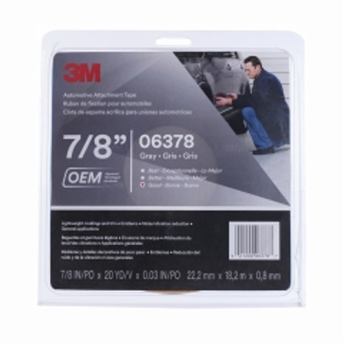 3M - 06378 - Automotive Attachment Tape, 06378, Gray, 7/8 in x 20 yd, 30 mil