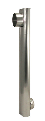 Deflect-O - DAF2 - 7.25 in. L x 4.875 in. Dia. Silver Aluminum Skinny Duct