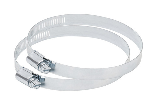Deflect-O - MCX4/4 - 1 in. L x 4 in. Dia. Silver/White Metal Dryer Vent Clamp