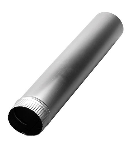 Deflect-O - DP244 - Jordan 24 in. L x 4 in. Dia. Silver/White Aluminum Vent Pipe