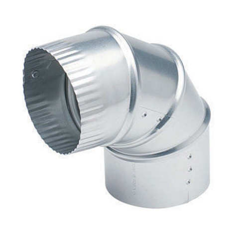 Deflect-O - DE903 - 3 in. L x 3 in. Dia. Silver Aluminum Vent Elbow