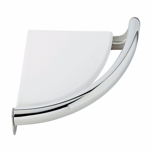 Delta - DF702PC - 8-1/2 in. L Polished Chrome Stainless Steel Corner Shelf with Assist Bar