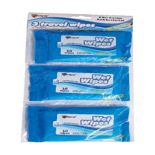 Diamond Visions - 01-1011 - Max Force Health and Beauty Wet Travel Wipes - 3/Pack