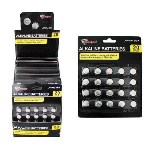 Diamond Visions - 01-0930 - MAX Force Alkaline AG13/357 3 volt Button Cell Battery - 20/Pack