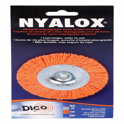 Dico - 541-777-3 - 3 in. Medium Crimped Mandrel Mounted Wheel Brush Nylon 2500 rpm 1/pc.