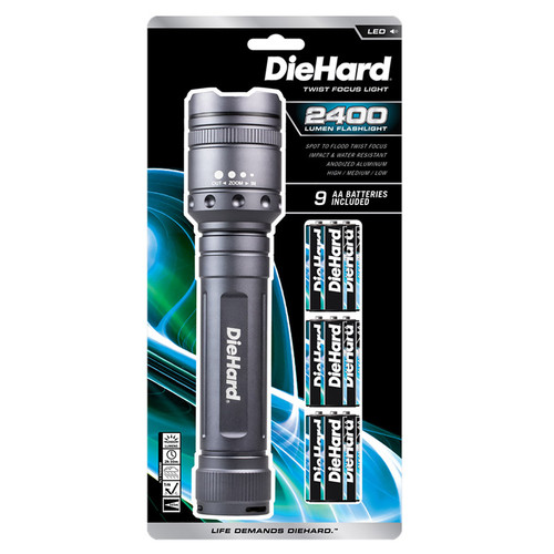 Dorcy - 41-6124 - DieHard 2400 lumens Gray LED Flashlight AA Battery