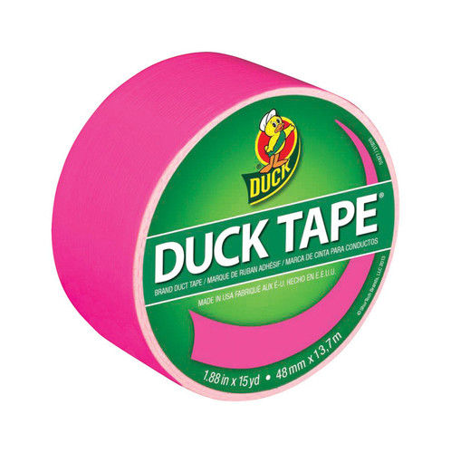 Duck - 1265016 - 1.88 in. W x 15 yd. L Neon Pink Solid Duct Tape