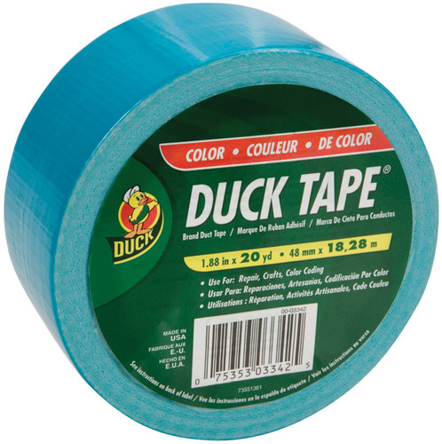 Duck - 1265020 - 1.88 in. W x 20 yd. L Aqua Solid Duct Tape