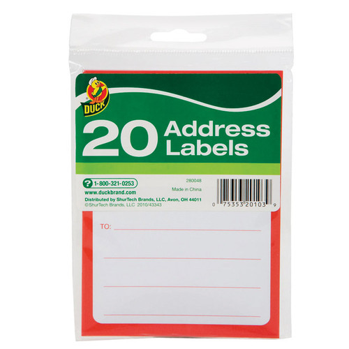 Duck - 280048 - 3-1/2 in. W x 4-1/2 ft. L Address Labels