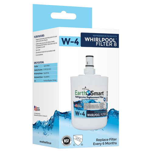 Earth Smart - 102643 - W-4 Refrigerator Replacement Filter For Whirlpool Filter 8