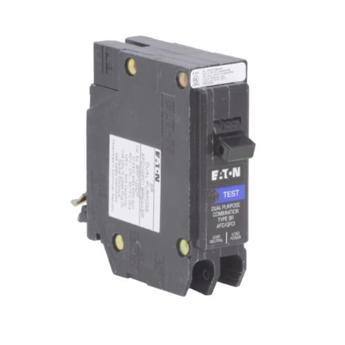 Eaton - BRP120DF - 20 amps Arc Fault/Ground Fault Single Pole Circuit Breaker