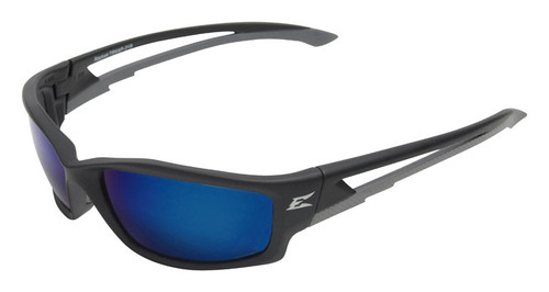 Edge Eyewear - TSKAP218 - Kazbek Polarized Safety Glasses Blue Mirror Lens Black Frame 1/pc.
