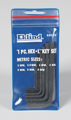 Eklind Tool - 69205 - Hex-L 2-8mm Metric Short Arm Hex L-Key Set Multi-Size in. 7/pc.