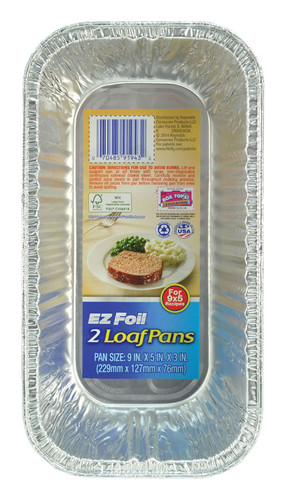 E-Z Foil - Z91943 - 5 in. W x 9 in. L Loaf Pan Silver