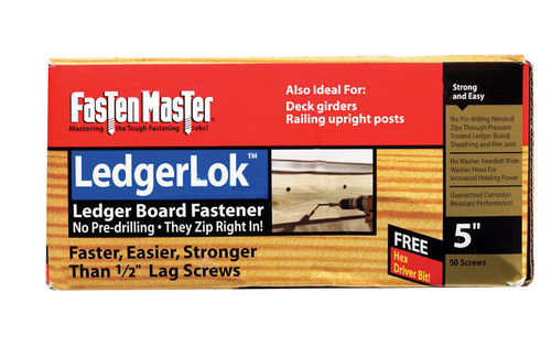 FastenMaster - FMLL005-50 - LedgerLok 5 in. L Hex Washer Head Deck Screws - 50/Pack
