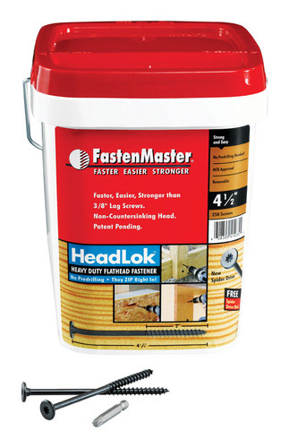 FastenMaster - FMHLGM412-250 - HeadLok No. 10 x 4.5 in. L Spider Epoxy Wood Screws - 250/Pack