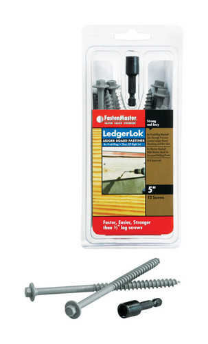 FastenMaster - FMLL005-12 - LedgerLok No. 14 x 5 in. L Hex Epoxy Wood Screws - 12/Pack