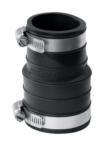 Fernco - P1059-150 - Schedule 40 1-1/2 in. Socket x 1-1/2 in. Dia. Socket PVC Flexible Coupling