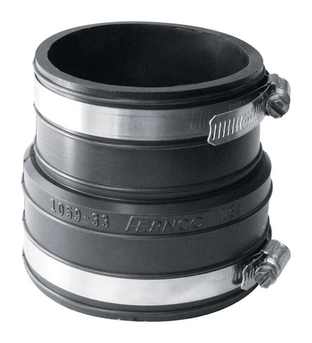 Fernco - P1059-33 - Schedule 40 3 in. Socket x 3 in. Dia. Socket PVC Flexible Coupling