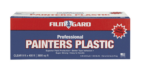 Film-Gard - 626260 - 9 ft. W x 400 ft. L x 0.36 mil Painter's Plastic Sheeting