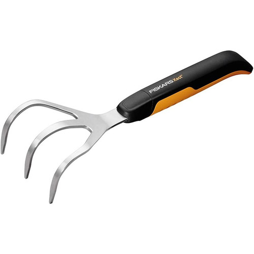 Fiskars - 315510-1001 - Xact 3.2 in. W Stainless Steel 3 tines Hand Cultivator