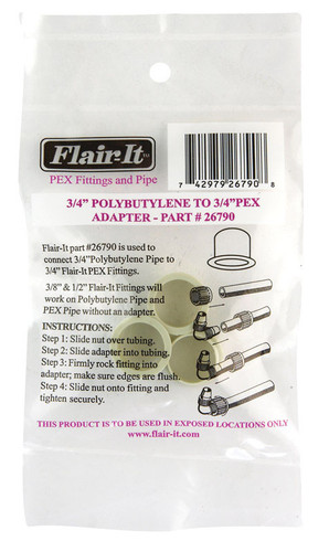 Flair-It - 26790 - 3/4 in. PEX x 3/4 in. Dia. PEX Polybutylene Pipe Adapter