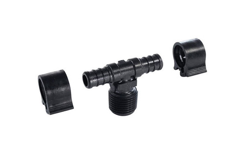 Flair-It - 30822 - PEXLock 1/2 in. MPT x 1/2 in. Dia. MPT PEX Tee with Clamps