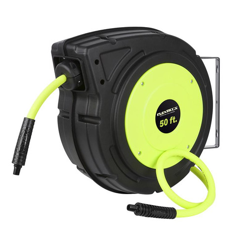 Flexzilla - L8250FZ - 50 ft. L x 3/8 in. Dia. Hybrid Polymer Retractable Air Hose Reel 150 psi Zilla Green