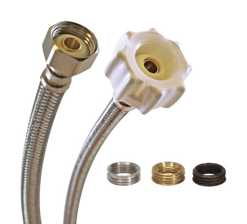 Fluidmaster - 4T12UCSR - Click Seal 7/8 in. Dia. Ballcock 12 in. Braided Stainless Steel Toilet Supply Line
