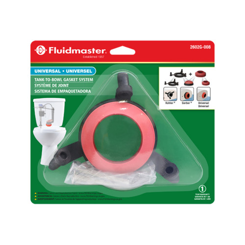 Fluidmaster - 2602G-008-T5 - Tank to Bowl Gasket Black/Red Rubber For Universal