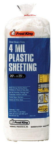 Frost King - P2025 - Clear Plastic Sheeting Roll For Doors and Windows 25 ft. L x 4 mil