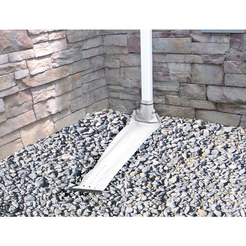 Frost King - DE46WH - Drain Away 2.88 in. H x 9 in. W x 4 in. L White Plastic Downspout Extension