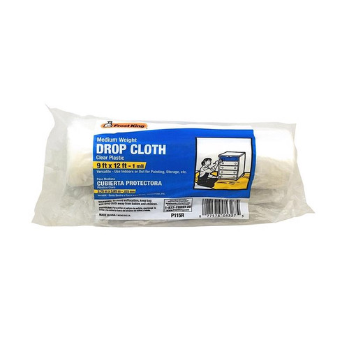 Frost King - P115R - 9 ft. W x 12 ft. L x 1 mil Plastic Drop Cloth - 1/Pack