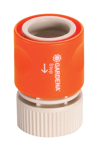 Gardena - 36918 - 5/8 & 1/2 in. Nylon/ABS Threaded Male Hose Connector with Water Stop