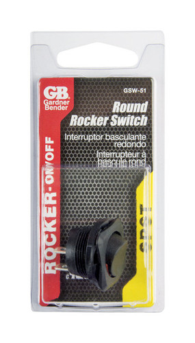 Gardner Bender - GSW-51 - Rocker Switch Black/Red - 1/Pack