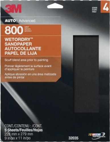 3M - 32035 - Wetordry Sheet, P800 Grit