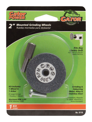 Gator - 6116 - 2 in. Dia. x 3/8 in. thick x 1/4 in. Grinding Wheel 1/pc.