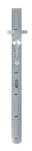 General Tools - 300/1 - 6 in. L x 1/2 in. W Stainless Steel Precision Rule Metric