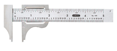 General Tools - 729 - 4 in. L x 2-3/4 in. W Slide Caliper 1/pc.