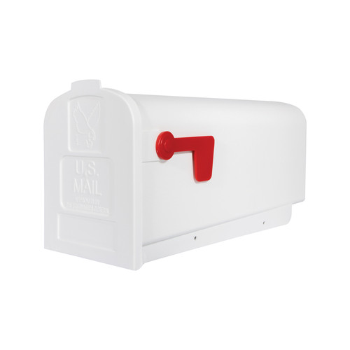 Gibraltar - PL10W0201 - Parsons Classic Plastic Post Mount White Mailbox