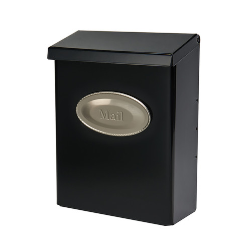 Gibraltar - DVK00000 - Designer Classic Galvanized Steel Wall Mount Black Mailbox