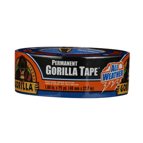 Gorilla - 6009002 - 1.88 in. W x 25 yd. L Black Duct Tape