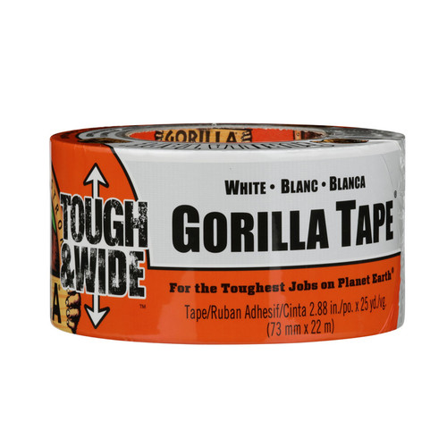Gorilla - 6025302 - Tough & Wide 2.88 in. W x 25 yd. L White Duct Tape