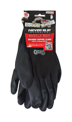 Grease Monkey - 25054-26 - Indoor/Outdoor Mechanic Grip Gloves Black XL 1 pair