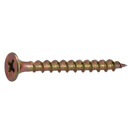 Grip-Rite - 114GS5 - No. 6 x 1-1/4 in. L Phillips Yellow Zinc Wood Screws 5 lb. - 1190/Pack