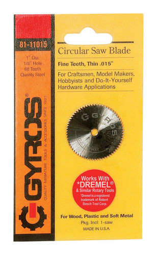 Gyros - 81-11015 - 1 in. Dia. x 1/8 in. Fine Steel Circular Saw Blade 68 teeth 1/pc.